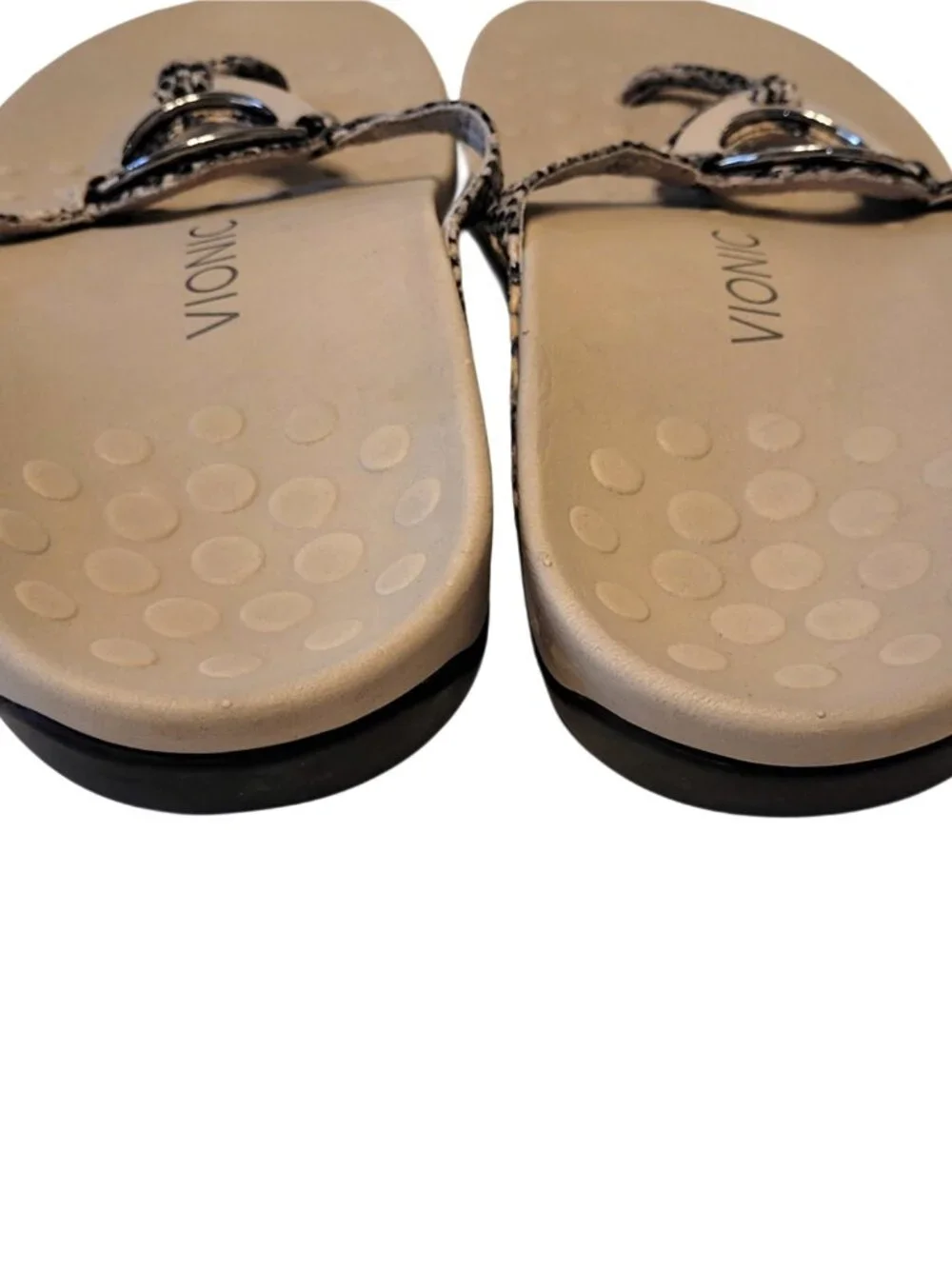 Vionic Karina Snake Print Thong Sandals